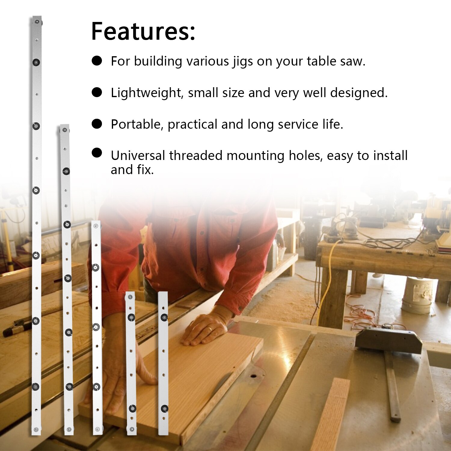 Universal Push Handle For Woodworking Limit Refit Woodworking Slide Bar Miter Bar Aluminium Alloy Woodworking Tools For Woodwork