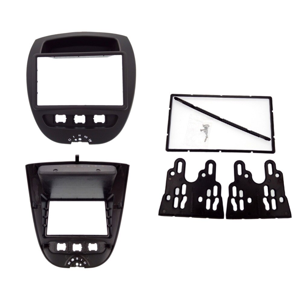Double Din Frame DVD Panel Stereo Dash Trim Installation Kit Car Radio Fascia For Toyota Aygo Citroen C1 Peugeot 107