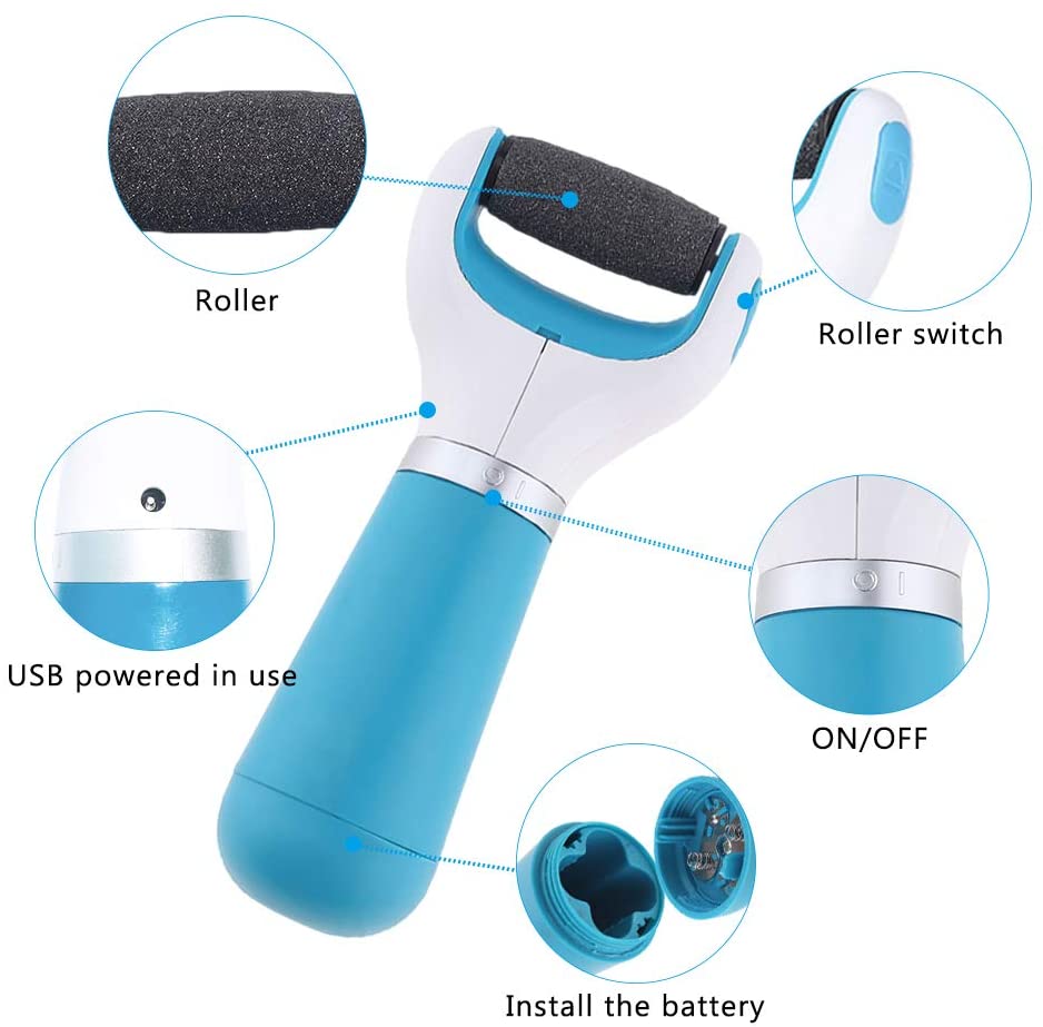 Lima eléctrica de pies de , máquina de pedicura USB, reparación de pies, removedor de cutículas muertas, herramienta para el cuidado de los pies en casa