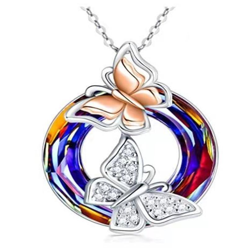 Butterfly necklace charm pendant necklace jewelry girl girlfriend wife mother birthday