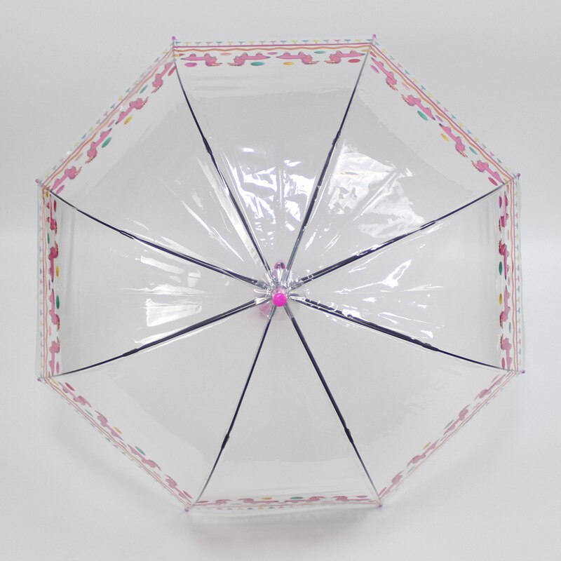 Windproof Rainproof Umbrella Animal Cartoon Transparent Umbrella Straight Bone Umbrella Apollo Umbrella 8 Bone Rainbow Umbrella
