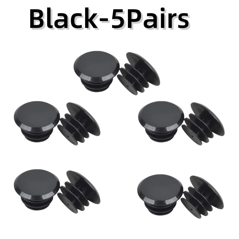 1-10 pares de tapas de manillar de bicicleta de montaña, color negro, rojo y blanco, cubiertas de plástico para accesorios de 22mm de diámetro: Morado
