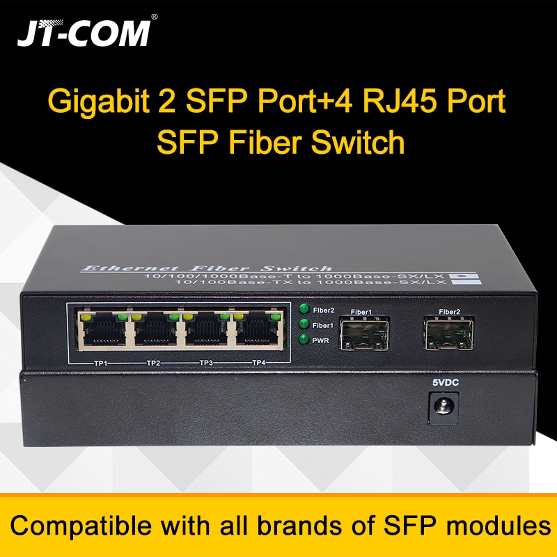 Gigabit Netwerk Sfp Fiber Switch 1000Mbps Sfp Media Converter 2 Sfp Fiber Poort En 8 RJ45 Poort 2G8E Fiber ethernet Switch