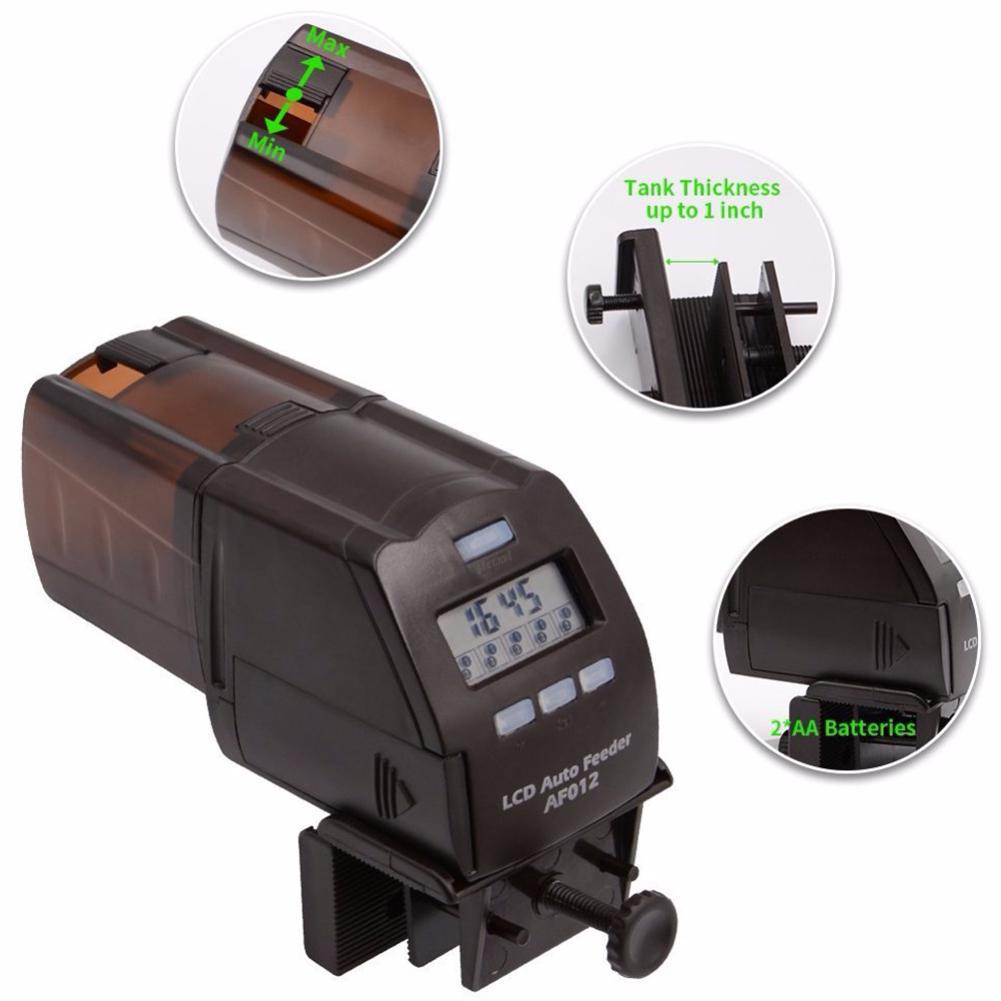 Digital LCD Automatic Fish Feeder Aquarium Tank Pond Auto Fish Feeder Timer Food Feeder Timer Capacity Adjustable
