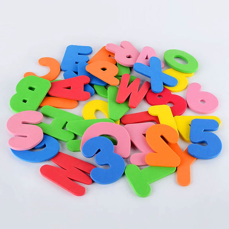 36 pièces bébé enfants lettres chiffres apprentissage salle de bain baignoire jouets mousse lettre posté flottant décoration de la maison autocollants affiches