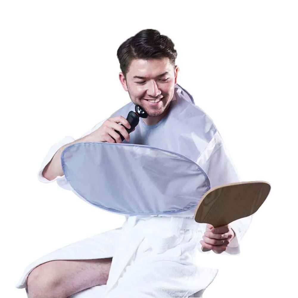 Mannen Baard Bod Schort Cape Non-stick Met Verstelbare Hals Bandjes Grijs Voor Mannen Scheren En Trimmen