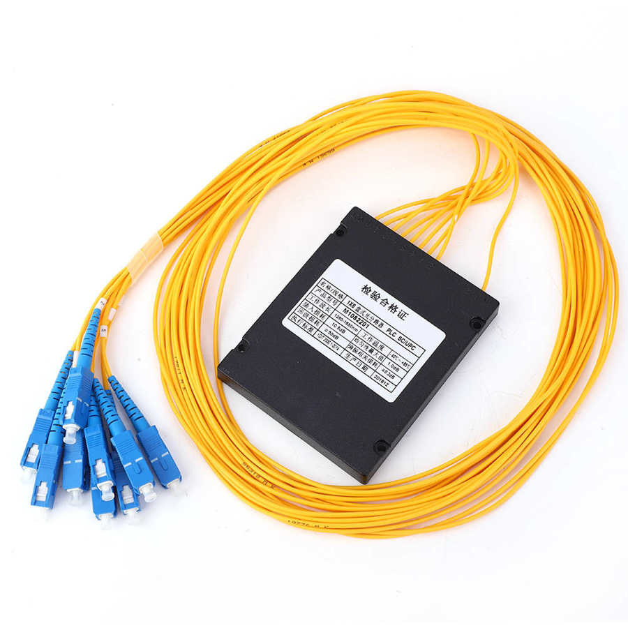 Fiber Optic 1X8 Singlemode PLC Fiber Splitter SC/UPC Splitter Module 1310-1550nm