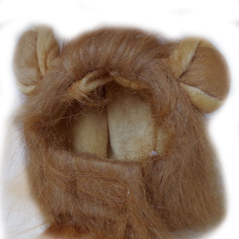 Accessori per copricapo per cuccioli di gatto accessori per parrucca di leone imitazione di animali domestici per gatti e cuccioli per vestire forniture di copricapo interattivi: Light Brown