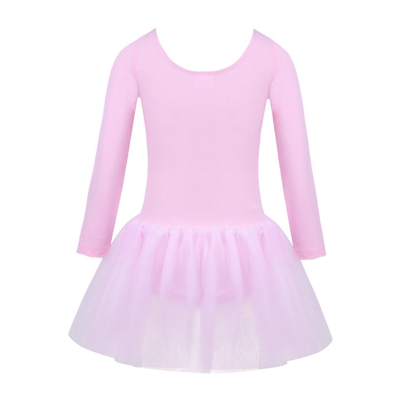 IEFiEL dziewczyny bawełna Tulle z długim rękawem cekinami taniec baletowy gimnastyka trykot tutu sukienka dzieci sukienka na występy