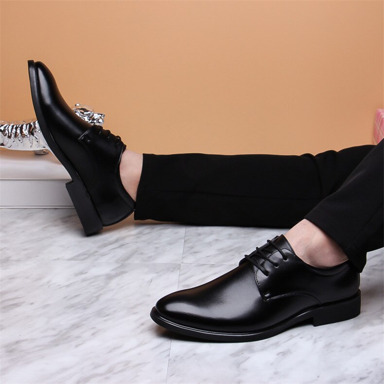mens black pointed toe dress shoes