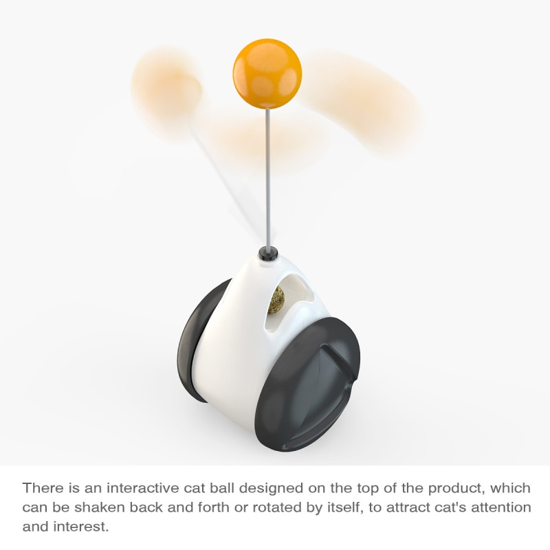 Smart Cat Toy With Wheels Automatic No Need Recharge Cat Toys Interactive Irregular Rotating Mode Funny Not Boring Cat Supplies