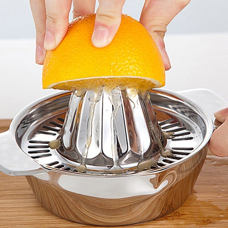 Exprimidor de Frutas Manual Portátil, Accesorios de Cocina de Acero Inoxidable, 100% Prensado a Mano de Limón, Naranja, Cítricos, 304