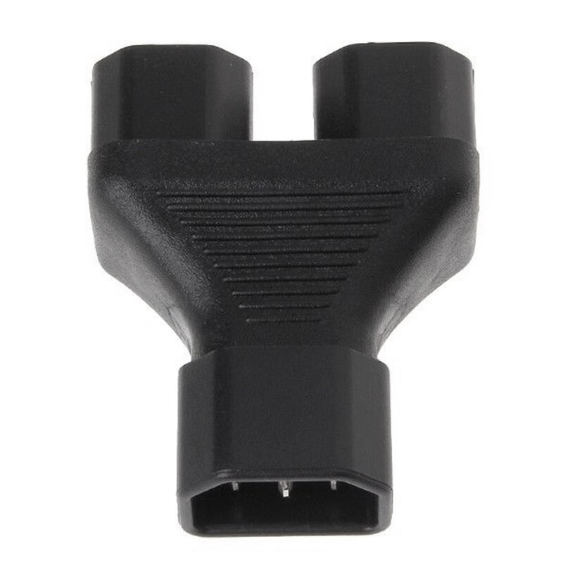 IEC 320 C14 3-Pin Male To 2X C15 3-Pin Female Plug Converter Y Splitter Adapter