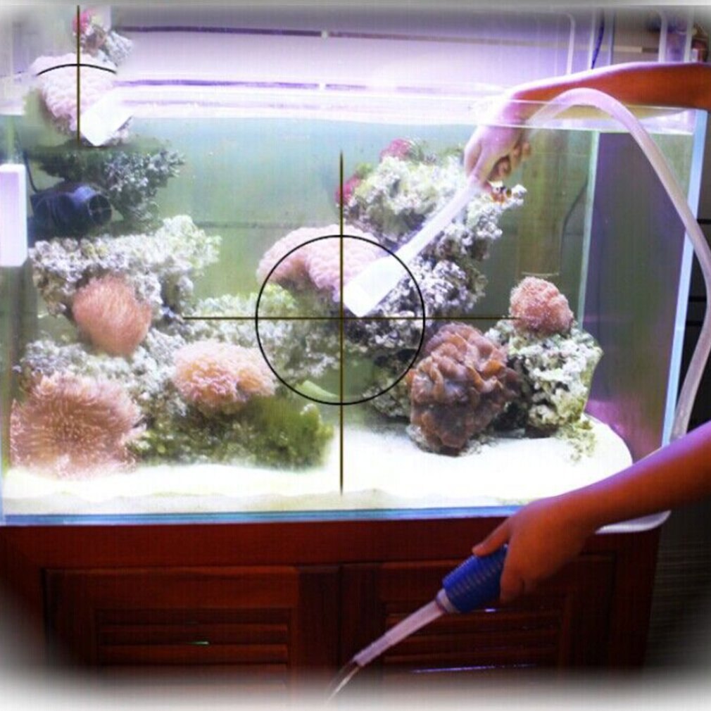 Aquarium siphon tube fish tank cleaner vacuum pump gravel cleaner sand trap filter water exchange tool suction tube