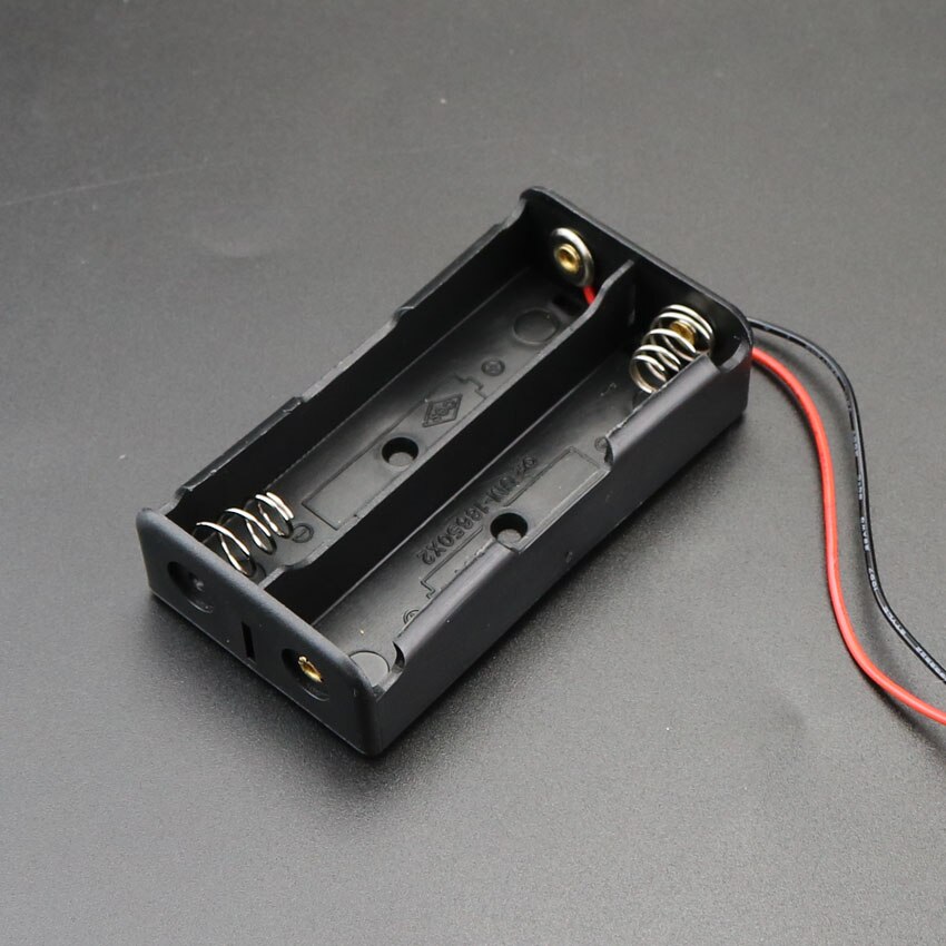 1x2x3x4x18650 boîtier de stockage de batterie 1 - 4 fente façon bricolage Batteries Clip de fixation conteneur compartiment de batterie avec fil de plomb: 2 slot
