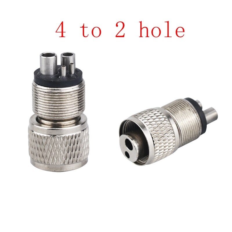 Adaptador de pieza de mano de turbina Dental, conector cambiador de 4 orificios y 2 orificios para pieza de mano de alta velocidad, piezas de repuesto, manguera de tubo de herramienta: A