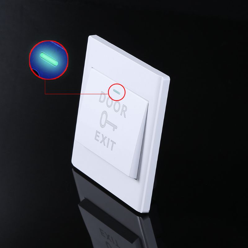 White Plastic Exit Button Electronic Door Lock Sensor Release Push Switch for Security Access Control System Supplies 28GE