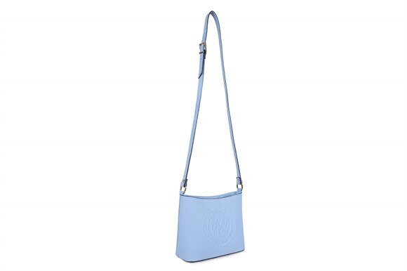Blauwe dames messenger bag 19 v69 italia 1977 model pu gemaakt in turkije