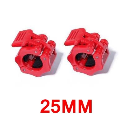 25mm 30mm Hantel Schlösser Spinlock Kragen Klemme Hantel Bar Klemme Gewichtheben Bar Fitnessstudio Fitness Körper Gebäude Ausrügestochen: 25mm rot