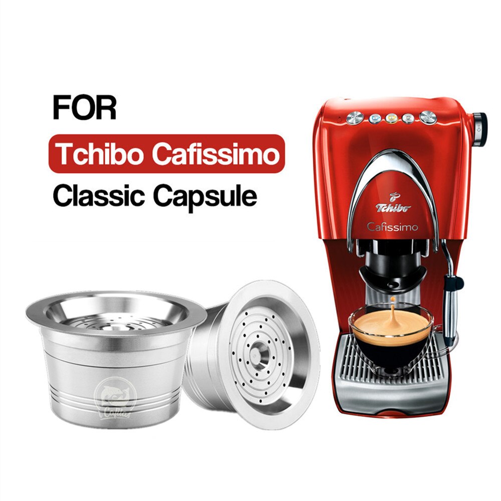 For Tchibo Cafissimo Classic For Caffitaly K-fee Refillable Coffee Capsule Pod Stainless Steel Cafeteira Filters Tamper Spoon