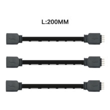 3 Stks/pak Rgb Verlengkabel Zwart 0.2M/0.66ft 0.5M/1.64ft 4 Pin Voor 5050 3528 2835 led Strip Connector Draad Koord