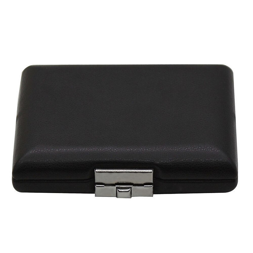 Black lightweight Leather Oboe Bassoon Reed Storage Case Box with Vent Holes for 3 Reeds