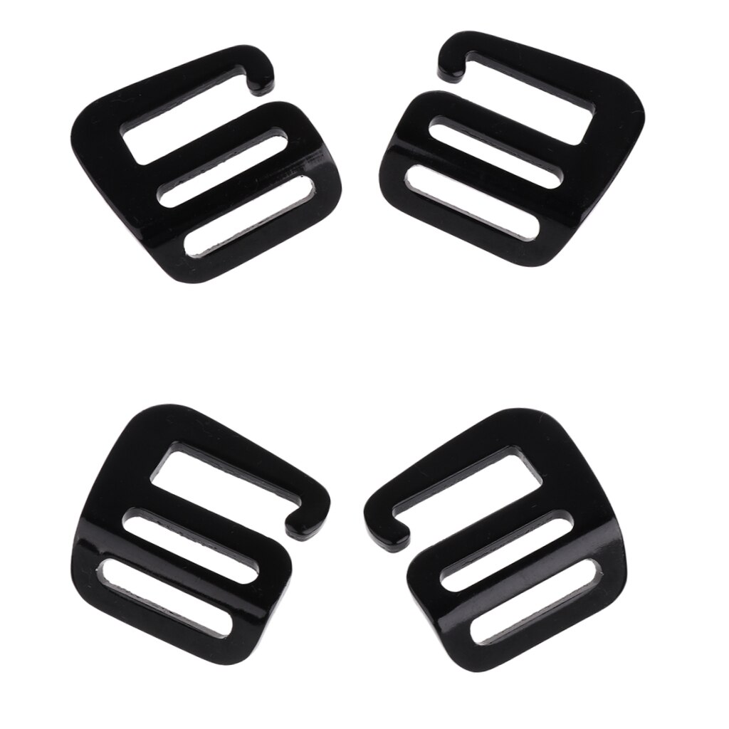 4 Stuks 1 Inch/25Mm G Haak Webbing Side Release Gesp Voor Rugzak Band Zwart