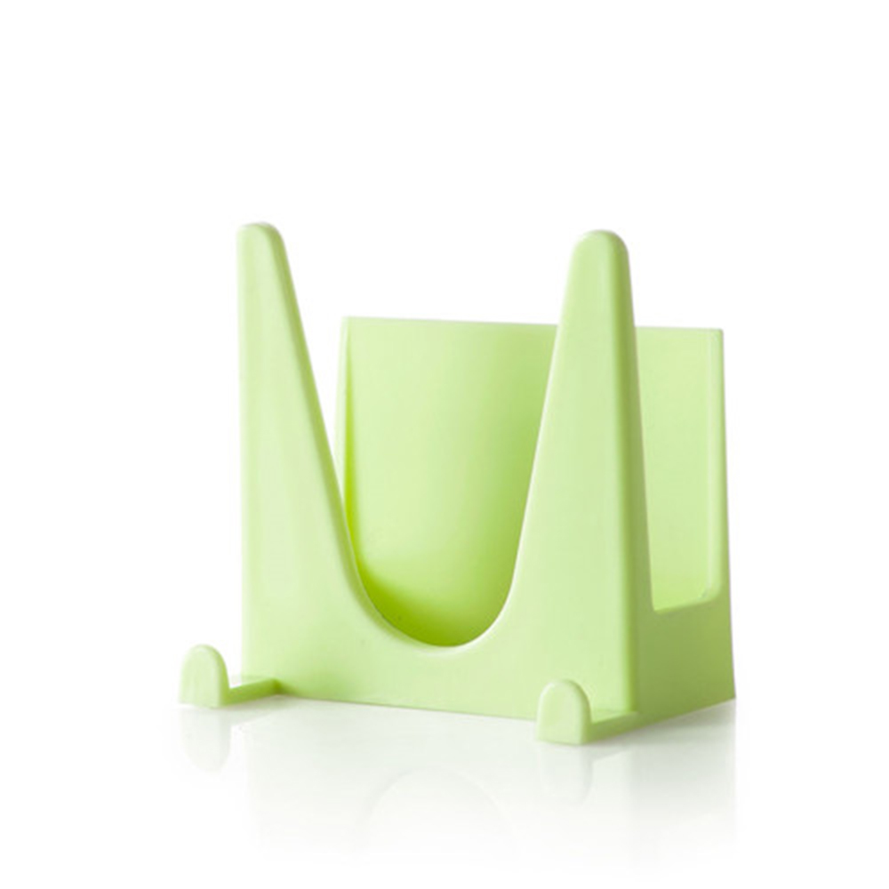 Soporte para olla de cocina de 5,5x4x5,5 CM, soporte de almacenamiento con de concha, , accesorios de plástico para cocina en casa, herramienta succionadora: green