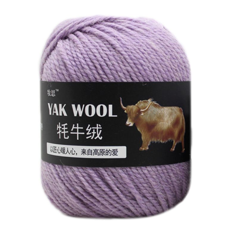 100g Artificial Yak Wool Thread Hand Knitted Crochet Medium Thick Worsted Yarn 2XPC: C