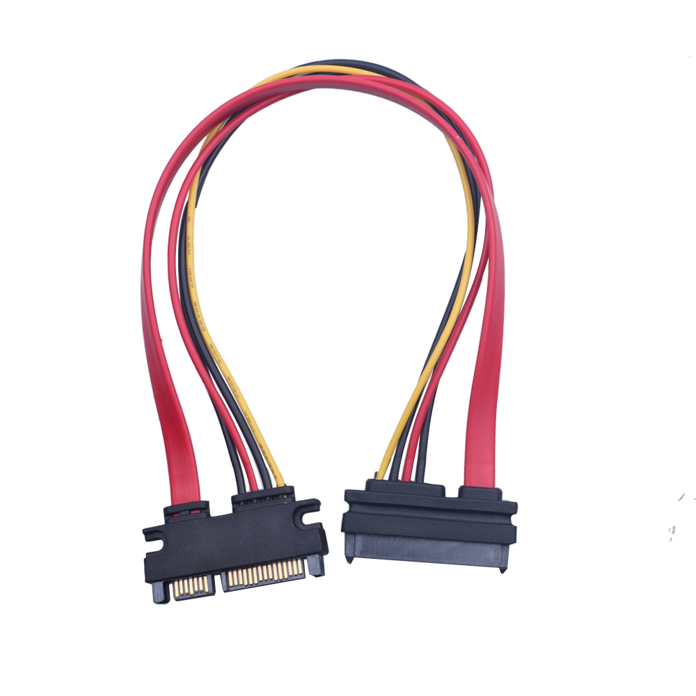 SATA 22 Pin Male To Female Sata Extension Cable SATA 3 III 22 Pin Male to Female 7+15 Pin SATA Data Power Combo Extension cables: Default Title