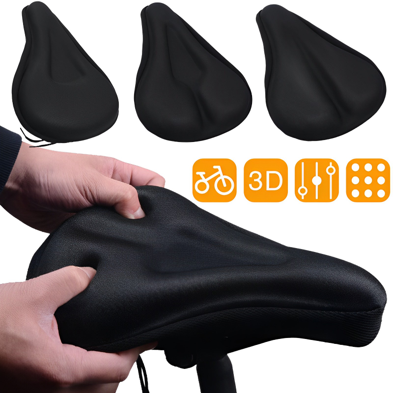 Fundas para SILLÍN de bicicleta, almohadilla de Gel de silicona 3D, cojín suave y grueso para asiento de ciclismo, asiento grueso para bicicleta de montaña, piezas de bicicleta