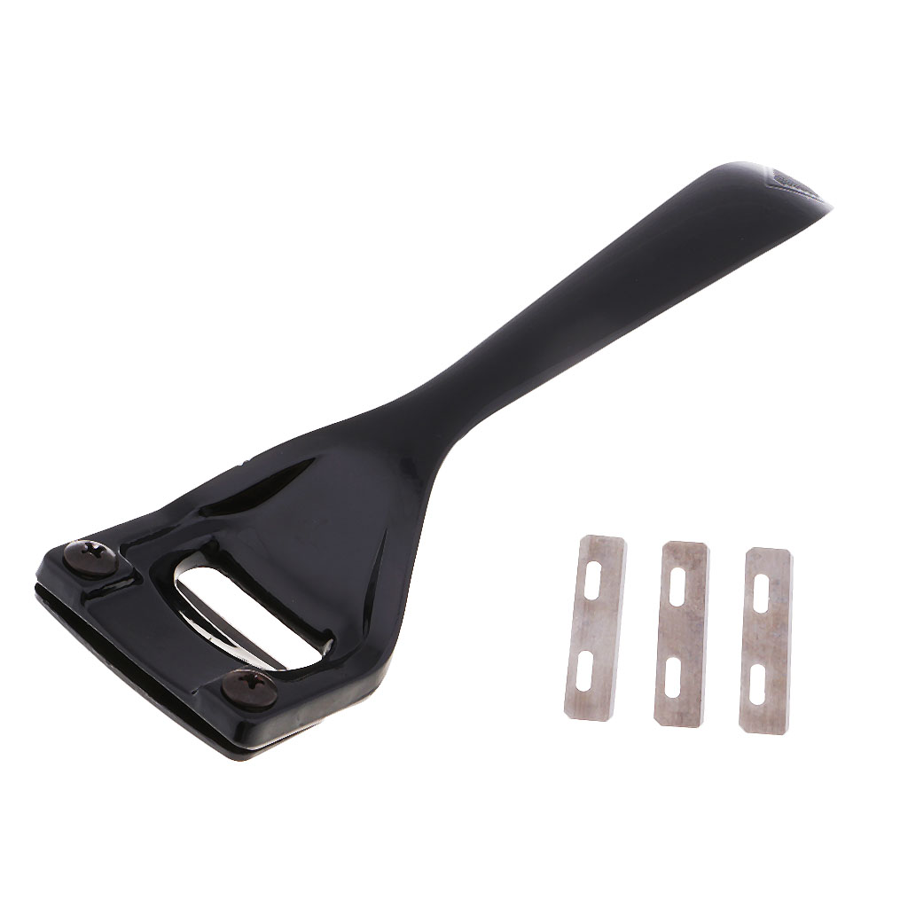 Leather Edge Skiver Tool Hand-Skiving for Thinning Leathercraft with 3 Blades: Black 