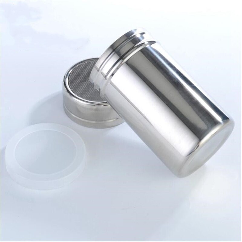 Small Stainless steel Flour Sieve Bottle Fine Mesh Bucket Cinnamon Cocoa Powder Sieve Baking Tools Cakes Coffee Decorative Tool