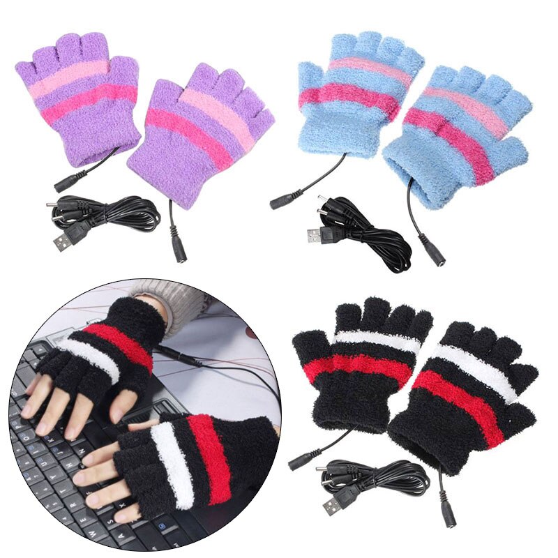 1 Paar Usb Aangedreven Elektrische Verwarming Handschoenen Winter Thermische Usb Verwarmde Handschoenen Elektrische Verwarming Handschoen Verwarmde Handschoenen Warmer