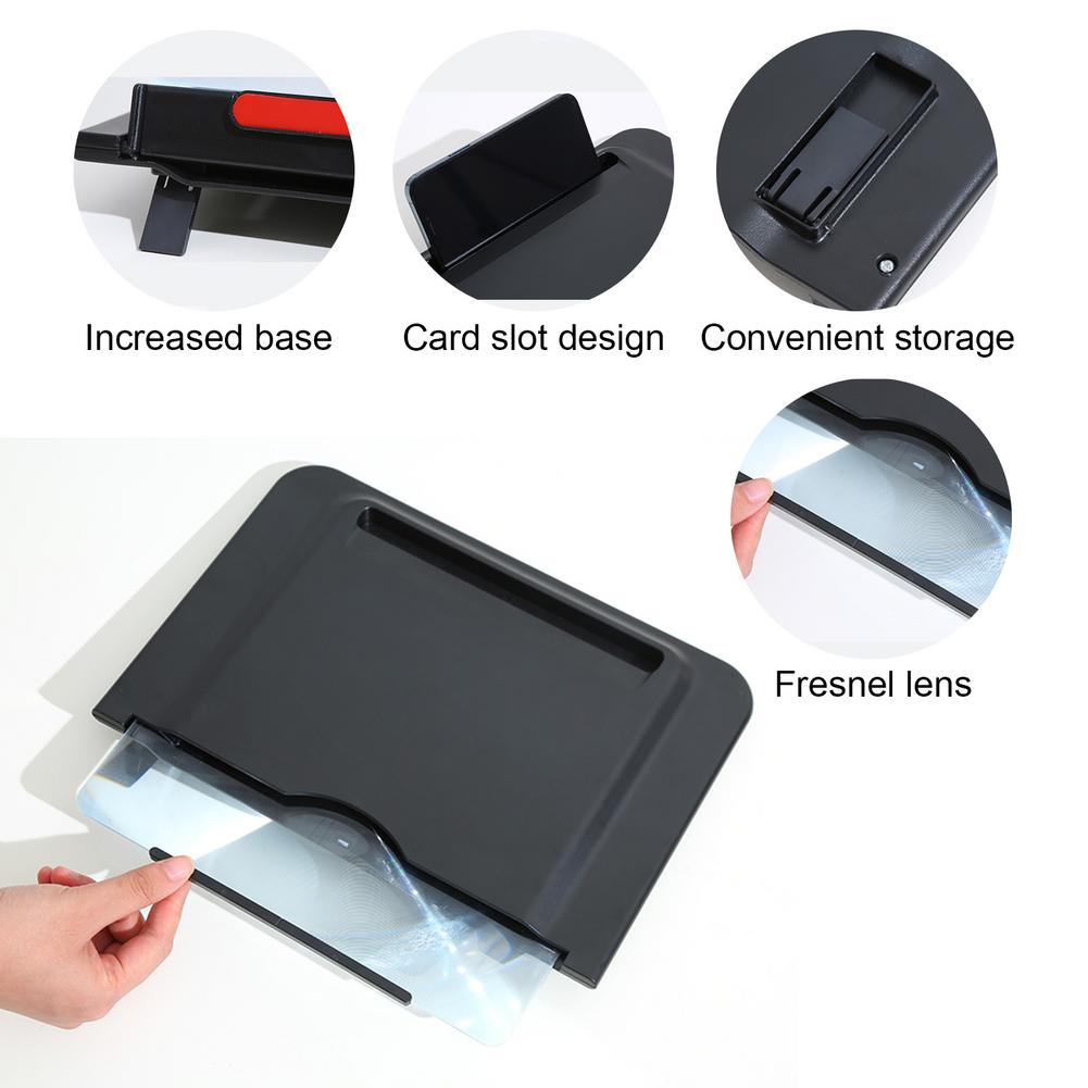 12 inch Mobile Phone Screen Magnifier HD Video Amplifier Stand Bracket Folding Phone Desk Holder For Samsung Xiaomi Huawei