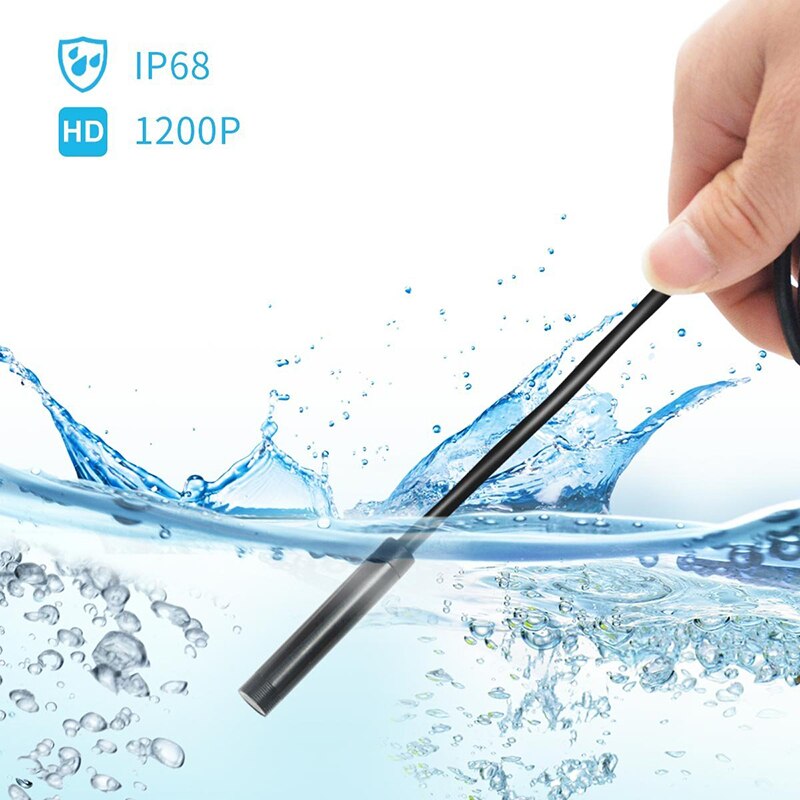 1200P HD Wifi Endoscope Camera USB IP68 Waterproof Borescope Soft cable Tube Wireless Video Inspection for Android/iOS