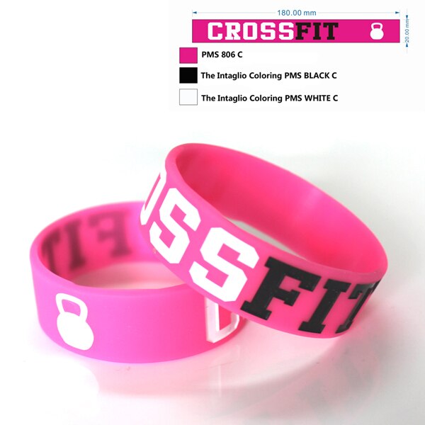 4 Stuks Crossfit Workout Kettlebell Armband Crossfit Polsband Fitness Apparel Workout Kleding, Silicon Armband Band: Roze