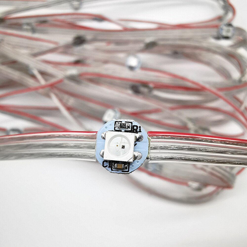 Diodes pré-soudées WS2812B, Module LED 5V 10cm, adressables individuellement, 5050 SMD RGB avec panneau dissipateur de chaleur, 50 pièces