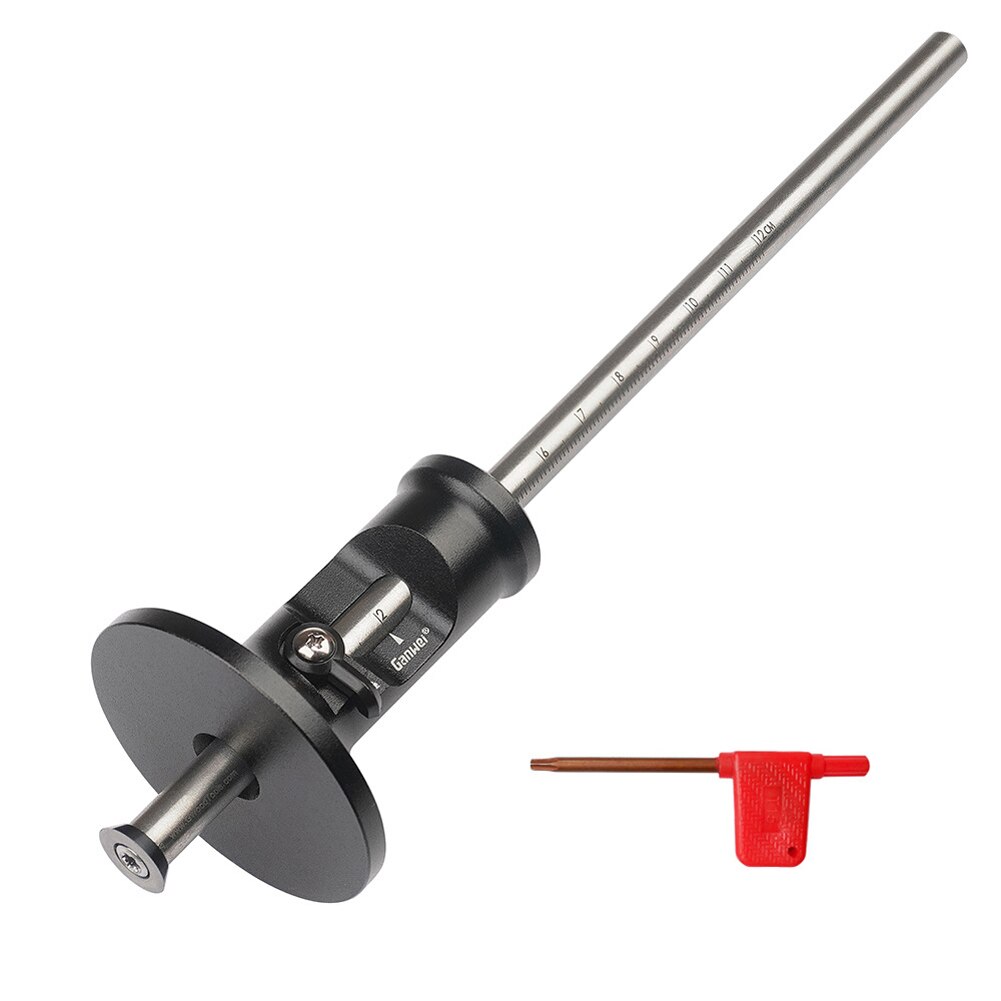 Woodworking Tools Ganwei Wheel Marking Gauge 0-120mm Marking Scriber Aluminium Alloy Wood Marking Tools Measuring Instruments: 1 scriber