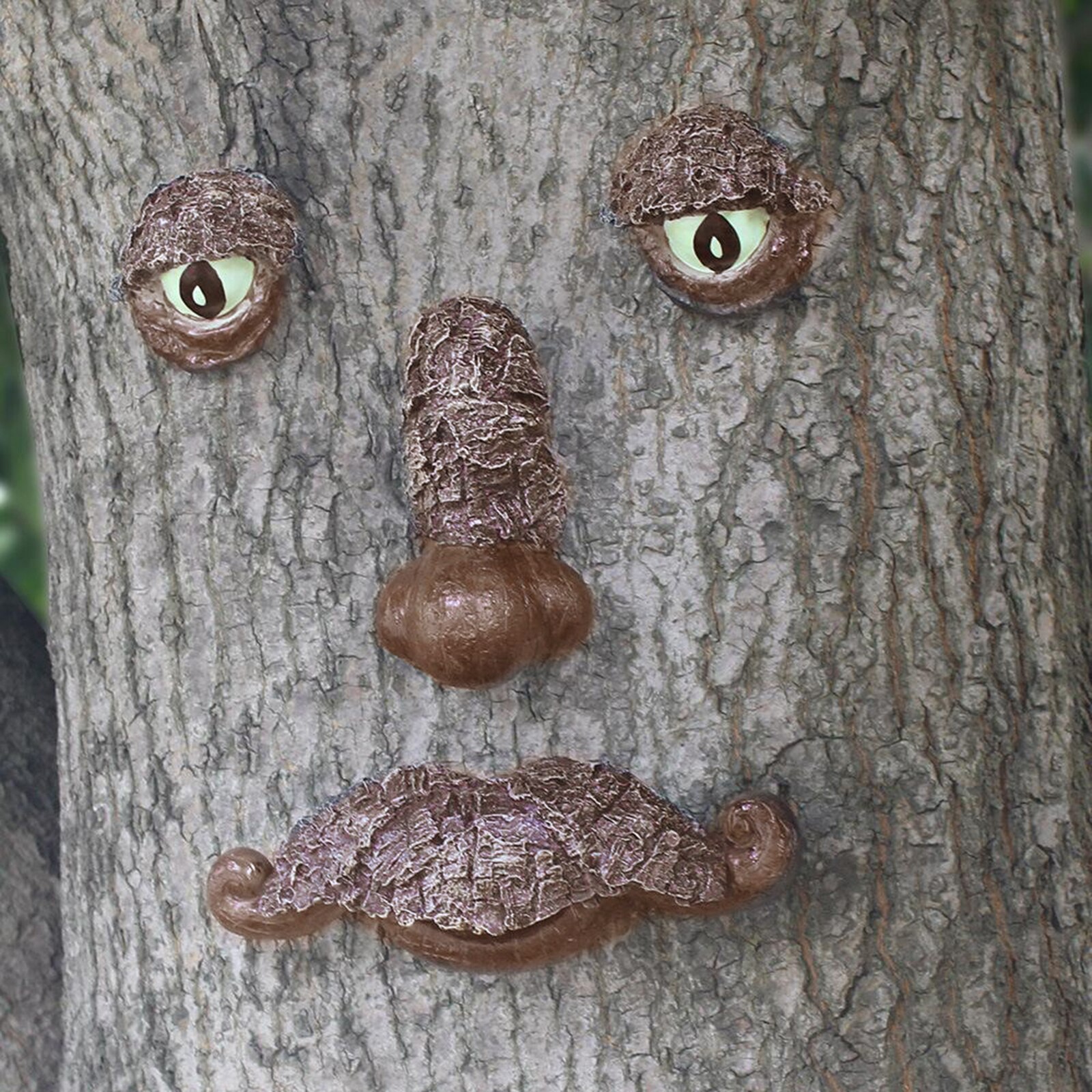 Tree Face Decor Outdoor Fun Old Man Tree Sculpture Yard Art Garden and Yard Outside Decorations