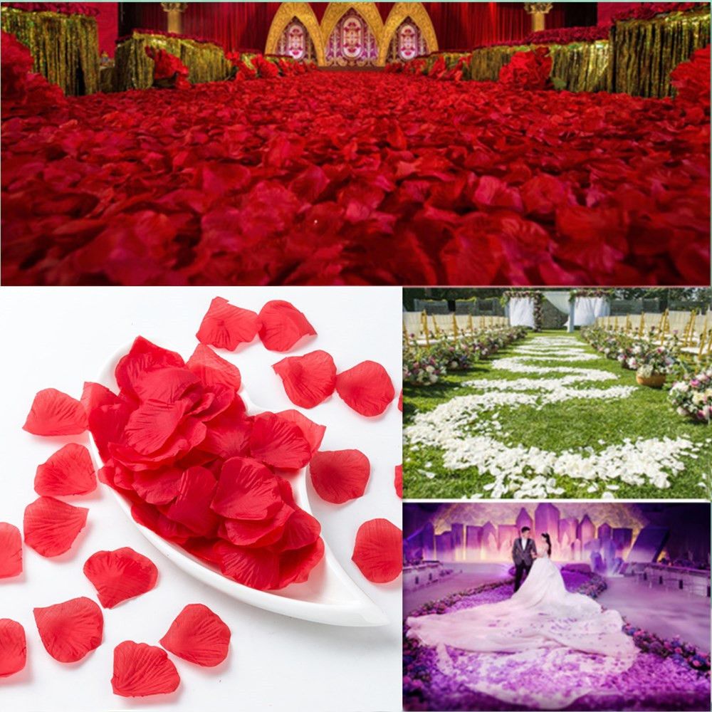 5 Zakken 500 Stuks 5*5 Cm Kunstmatige Rood Roze Wit Rozenblaadjes Zijden Doek Bloemblaadjes Bruiloft Verjaardag partij Decoratie