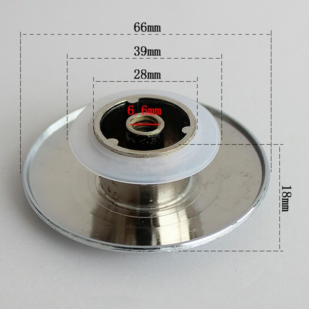 1 unidad de residuos de lavabo cromado, fácil emergente, botón pulsador para lavabo de baño, enchufe de clic, 66mm, fácil de usar, duradero PM0082