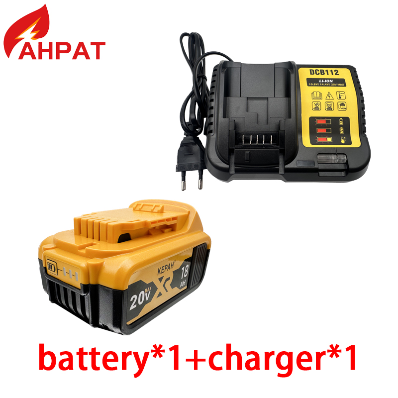 Baterías de 20V, batería de iones de litio DCB203 de 18,0Ah para herramientas Dewalt Max DCB205 DCB206 DCB200 DCB182 DCB180 DCB230 DCD DCF DCG Series: Beige