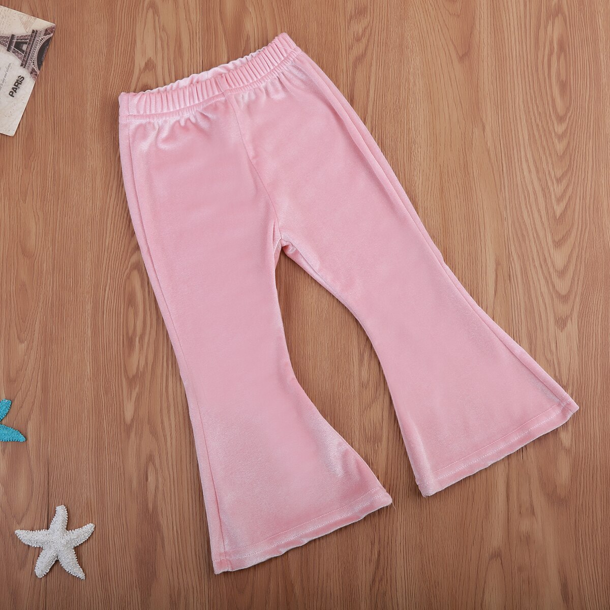 Em Estoque! 1-5y da criança do miúdo meninas calças de veludo roupas infantis sólido bell-bottomed calças casuais crianças flare calças
