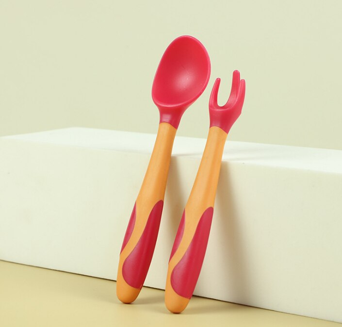 2Pcs Baby Utensils Set Auxiliary Food Silicone Spo... – Grandado