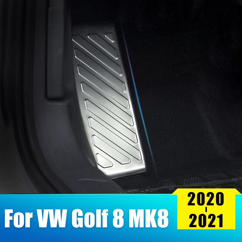 Pédale de repose-pied de voiture en acier inoxydable, antidérapante, accessoire pour Volkswagen VW Golf 8 MK8 2022