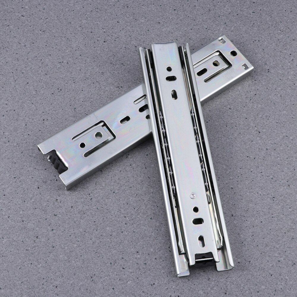 Deslizador de cajón de 8 pulgadas, deslizante de rodamiento de bolas de acero, deslizante de cajón de pista de riel para cajón, 2 uds.