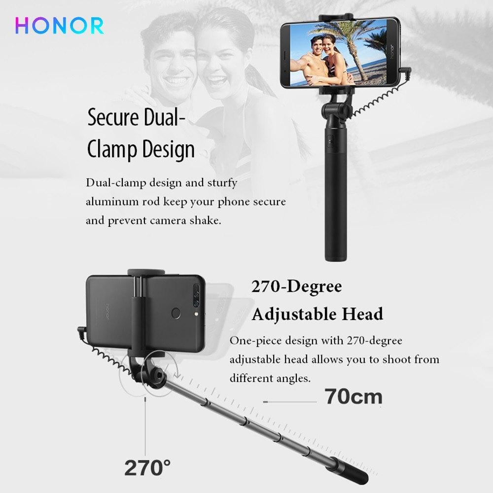 HONOR Selfie Stok Lite Uitschuifbare Statief Compacte Mobiele Telefoon Camera Stablizer voor HUAWEI Samsung Xiaomi Oneplus Oppo Reno