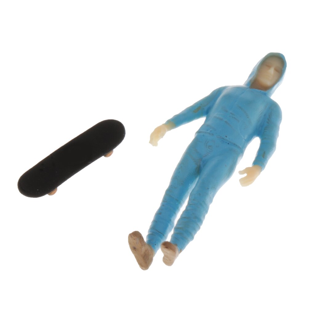 Skater Boy W/ Skateboard Figure Character Layout 1/64 Miniature People Figures