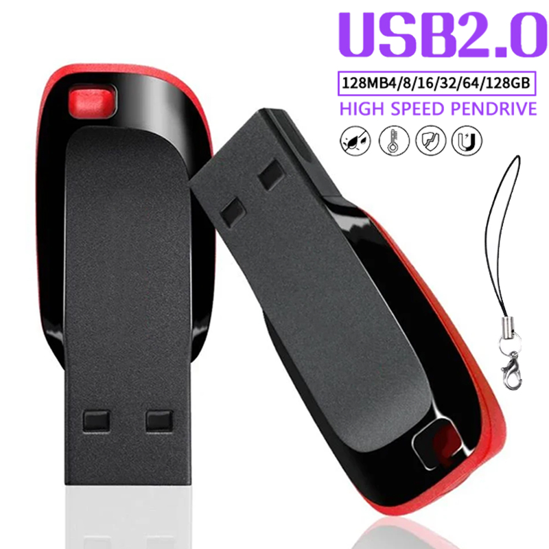 Hoge Snelheid USB 2.0 Pendrive 64GB 32GB 16GB 8GB Memoria USB Memory Stick Pen Drive USB Flash Drives Waterdichte U Disk 128GB 512GB